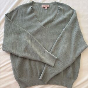 Philosophy V-Neck Sweater - Soft Gray